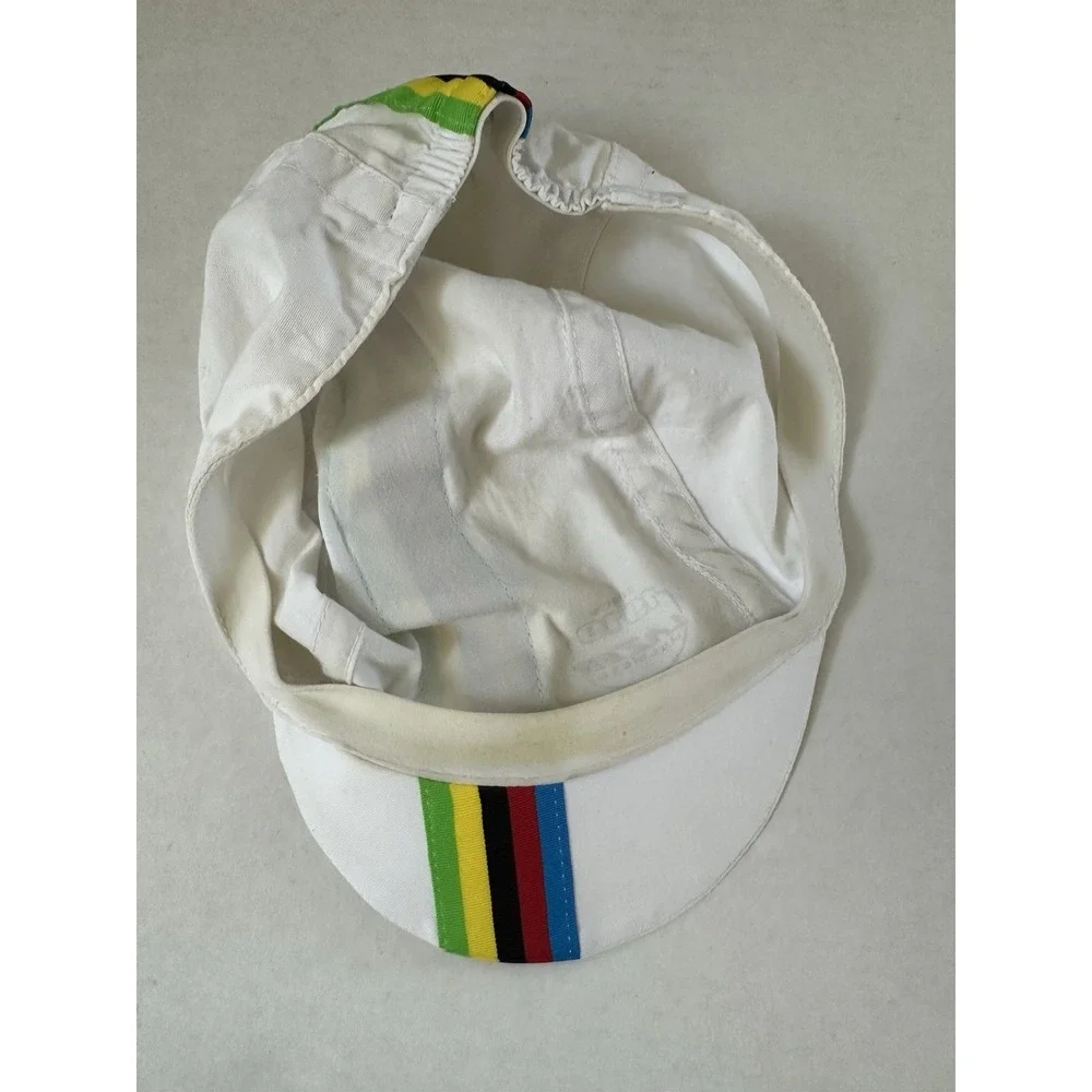 Lazer Helmets Cycling Since 1919 Cap Hat White Colored Racing Stripes Front Logo